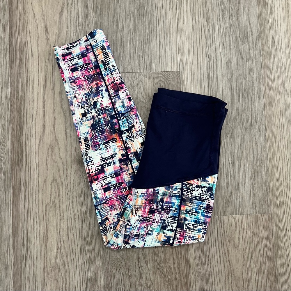 Pinkblush Multicolor Patterned Maternity Leggings… - image 1